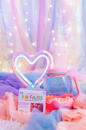 Glo Pals, CASE Sensorická sklenice k naplnění vodou, růžová, Bubble Gum