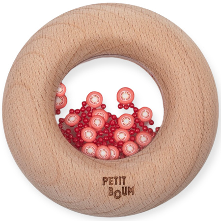 Petit Boum, Drewniana grzechotka sensoryczna, Pomidorki