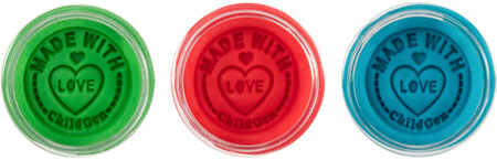 ChildGen, Naturalna ciastolina w słoiczkach - zestaw TRIO: Zielony, Niebieski, Czerwony