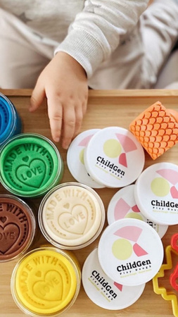 ChildGen, Naturalna ciastolina w słoiczkach - zestaw 6 kolorów
