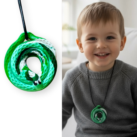 Jellystone, Therapeutic Chew Necklace, Anti-Stress – Forest Snake