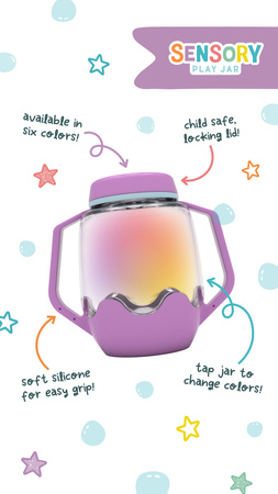 Glo Pals, CASE Sensory Play Jar- Stardust