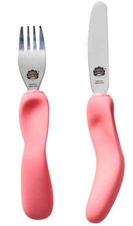 Nanas Manners ETAP 3 PINK Sztućce nóż widelec 3-9 lat