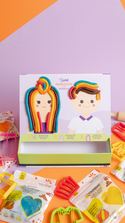 ChildGen, Zestaw kreatywny MODA - ubieranki i fryzury, 100% naturalna ciastolina i akcesoria