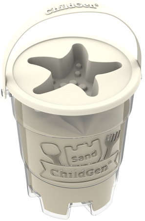 ChildGen, Piasek kinetyczny z foremką, 100% NATURALNY, 500g, zapach brzoskwiniowy