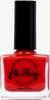 Oh Flossy, Lakier do paznokci Czerwony, 12 ml, bio brokat, roślinna formuła RED