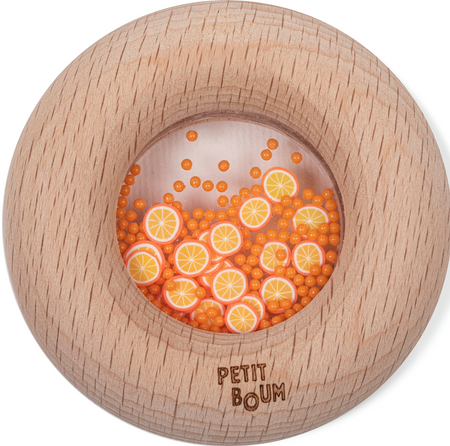 Petit Boum, Sensory Rattle, Orange