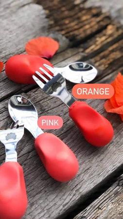 Nana's Manners 2 Vidlice a lžíce ORANGE 1-3 roky