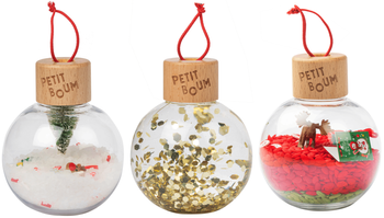 Petit Boum, Set of 3 Baubles, Holiday Collection