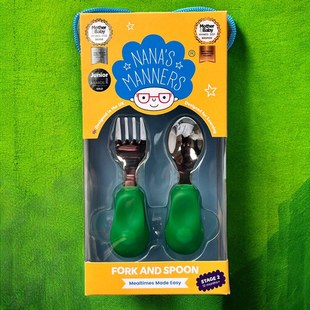 Nana's Manners ETAP 2 Widelec i łyżka GREEN