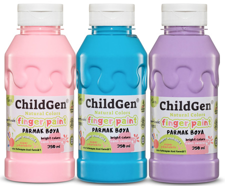 ChildGen Washable Finger Paint 3x 350ml- PASTEL