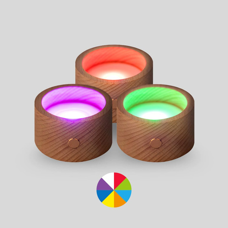 Petit Boum, Lampka sensoryczna LED Magic Light Base – podświetlenie do butelek sensorycznych, baza świetlna