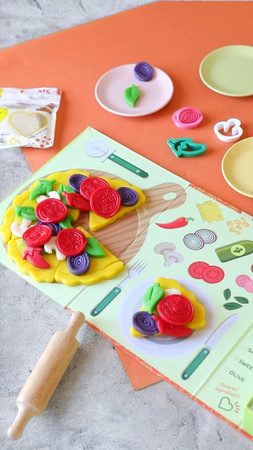ChildGen, Zestaw kreatywny PIZZA, 100% naturalna ciastolina i akcesoria