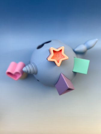 Jellystone, Narwhal Shape Sorter, PASTEL