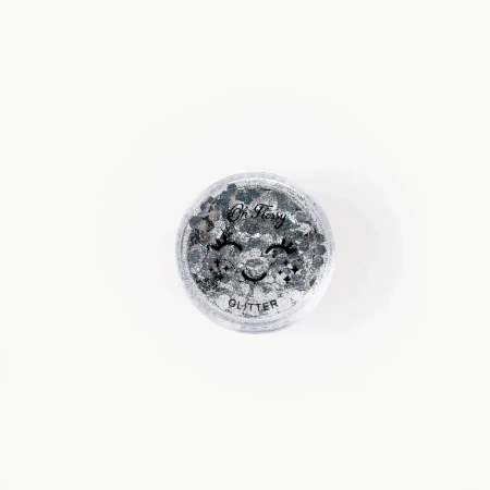 Oh Flossy, Brokatowy zestaw do malowania twarzy DISCO FEVER, bio brokat, roślinna formuła