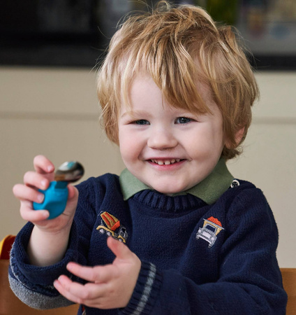 Nana's Manners ETAP 2 Widelec i łyżka TEAL BLUE MORSKI