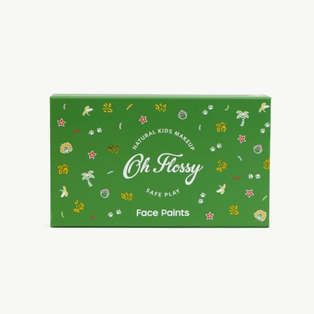 Oh Flossy, Třpytivá sada na malování obličeje Wild Wonders, bio třpytky, rostlinná formule
