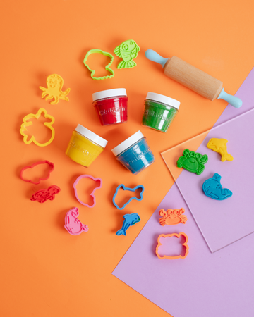 ChildGen, Zestaw kreatywny MORSKIE ZWIERZĘTA, 100% naturalna ciastolina i akcesoria sea creatures