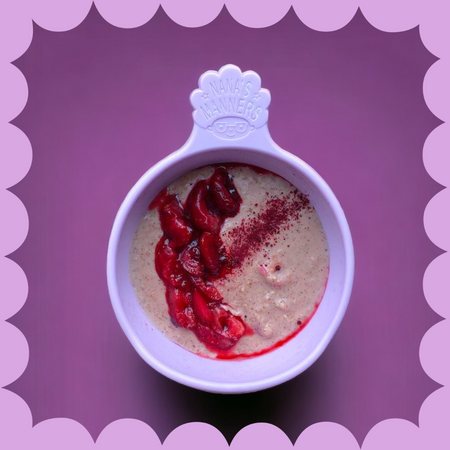 Nana's Manners PURPLE Miska silikonowa z przyssawką i uchwytem