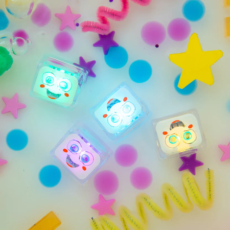 Glo Pals, Smyslové kostky svítící ve vodě PARTY PAL – koupací hračka, měnící barvy