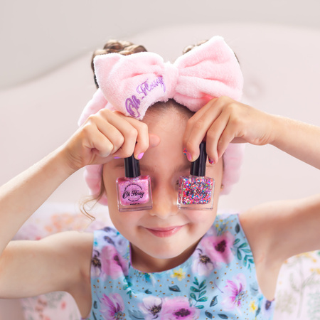 Oh Flossy, Zestaw 3 lakierów do paznokci PARTY 3 x 12 ml, bio brokat, roślinna formuła