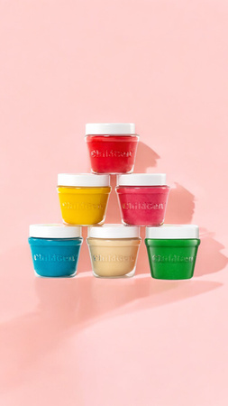 ChildGen, Naturalna ciastolina w słoiczkach - zestaw 6 kolorów