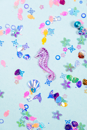 Glo Pals - CASE: SEA Fun Fillers Wkład, figurki, brokaty i barwniki do słoików, zabaw sensorycznych