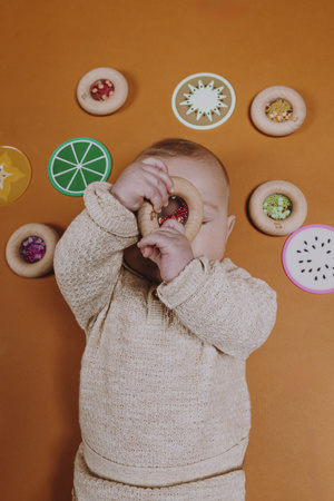 Petit Boum, Sensory Rattle, Kiwi