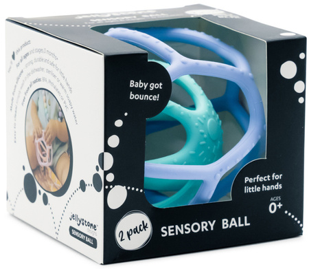 Jellystone, Sensoryczne piłki 2w1 Blue & Mint