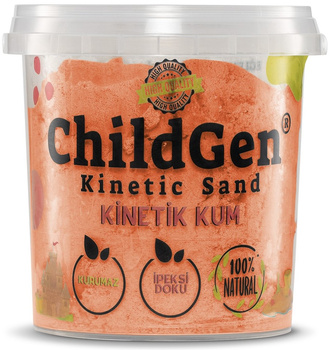 ChildGen, Piasek kinetyczny, 100% naturalny, 500g, kolor POMARAŃCZOWY