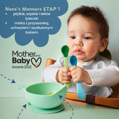 Nana's Manners ETAP 1 Zestaw 3 łyżeczek, kolor