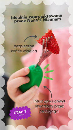 Nana's Manners ETAP 2 Widelec i łyżka GREEN