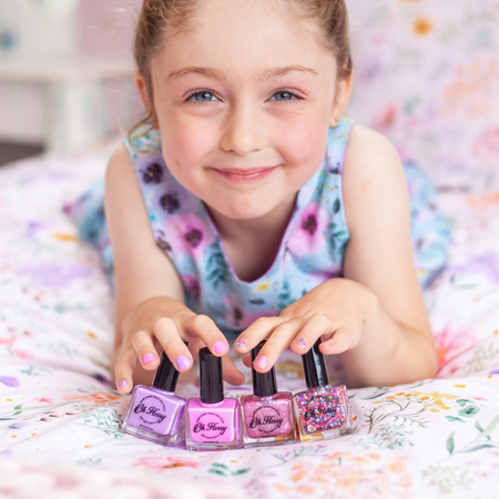 Oh Flossy, Lakier do paznokci Kremowy Róż, 12 ml, bio brokat, roślinna formuła CREAM PINK