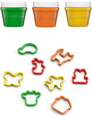 ChildGen, Zestaw kreatywny MAŁY ARTYSTA, 100% naturalna ciastolina i 8 kształtów, MINI PREMIUM SET