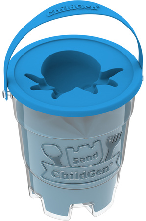 ChildGen, Piasek kinetyczny z foremką, 100% naturalny, 500g, kolor NIEBIESKI