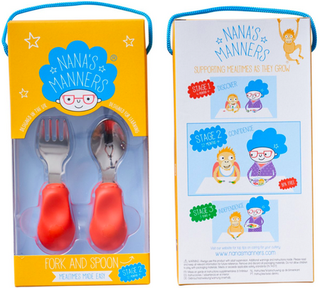 Nana's Manners 2 Widelec i łyżka ORANGE 1-3 lat