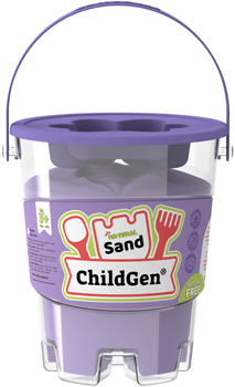 ChildGen, Kinetický písek s formičkou, 100% přírodní, 500 g, barva FIALOVÁ, voňavý