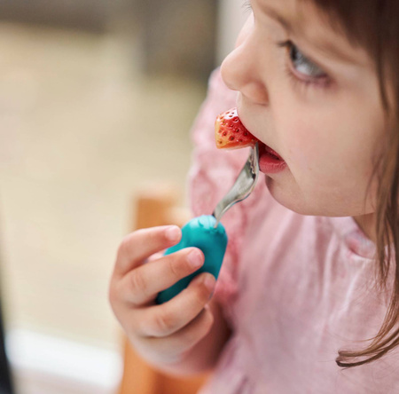 Nana's Manners ETAP 2 Widelec i łyżka TEAL BLUE MORSKI