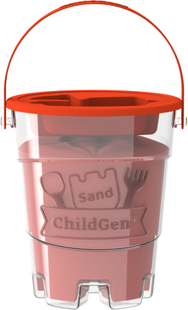 ChildGen, Piasek kinetyczny, 100% naturalny, 500g, kolor CZERWONY - edycja limitowana