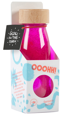 Petit Boum, Butelka sensoryczna FLOAT NEON różowa