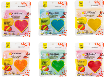 ChildGen, Natural Playdough for Fun, BASIC COLORS, Eco-Pack 6 pcs. Re-Fill Play Dough