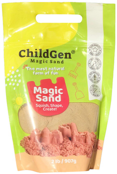 ChildGen, Kinetický písek, 100% PŘÍRODNÍ SLOŽENÍ, doplňovací balení 907 g, broskvová vůně