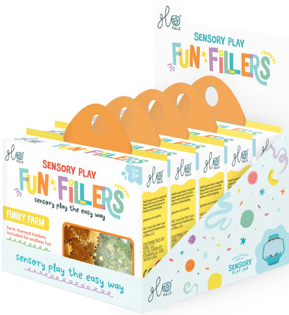 Glo Pals - CASE: FARMA Fun Fillers Wkład, figurki, brokaty do słoików, zabaw sensorycznych x5