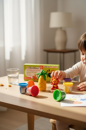 ChildGen, 100% přírodní modelína, sada eco kelímků (8 ks), veganská, z jedlých ingrediencí