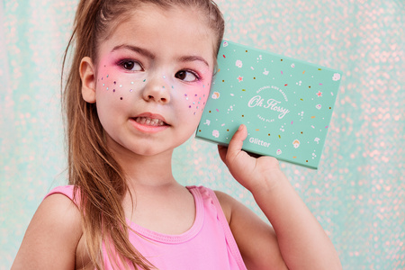 Oh Flossy, Brokatowy zestaw do malowania twarzy UNDER THE SEA, bio brokat, roślinna formuła