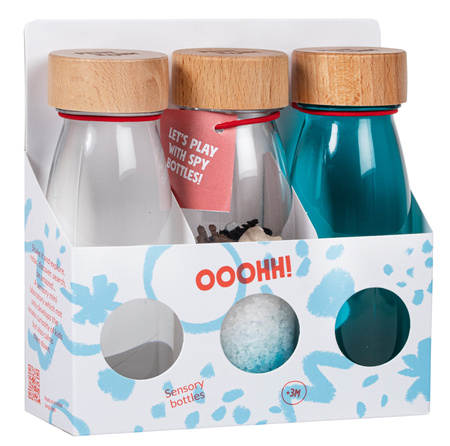 Petit Boum, Set of 3 Sensory Bottles - SNOWY LAND