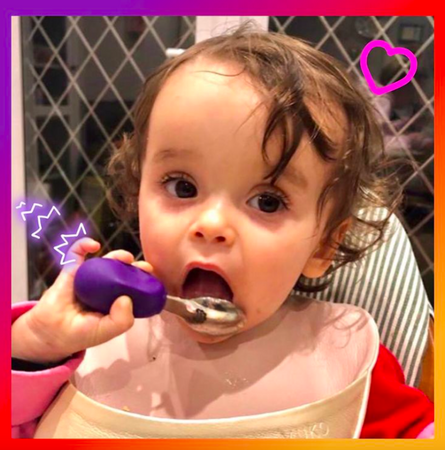 Nanas Manners 2 widelec i łyżka PURPLE 1-3 lat