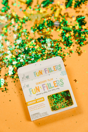 Glo Pals - SAFARI CASE Fun Fillers Wkład, figurki, brokaty do słoików, zabaw sensorycznych