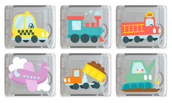 Glo Pals, Svítící senzorické kostky – Auta – hračka do koupele