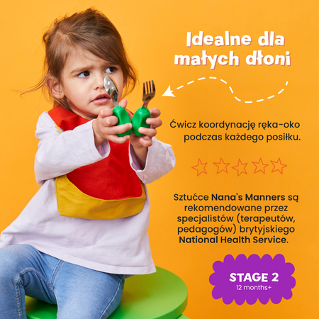 Nana's Manners ETAP 2 Widelec i łyżka GREEN